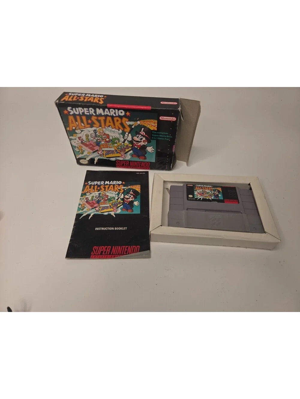 Super Mario All-Stars (Super Nintendo SNES) CIB Complete in Box Manual TESTED